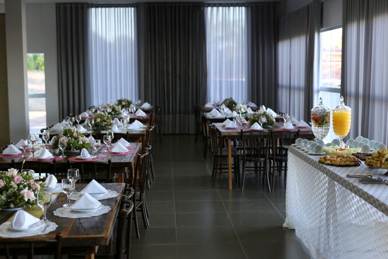 Private dining event setup at Tatte